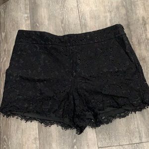 black lace shorts